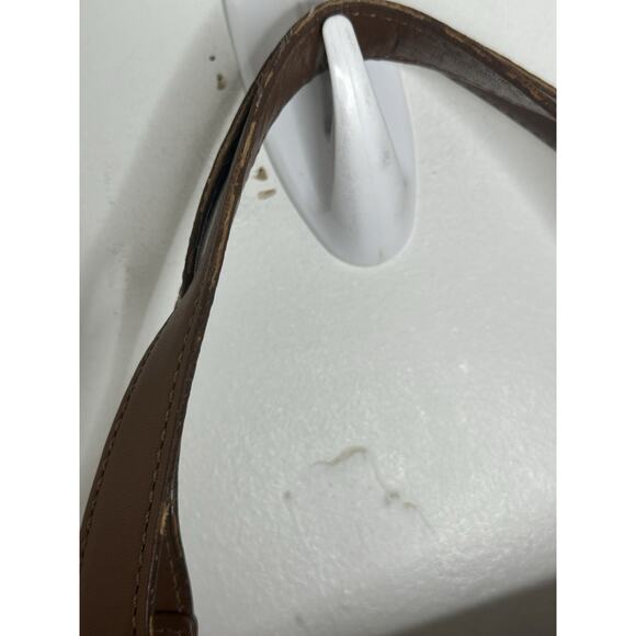 COLE HAAN Large Tan Leather Reptile Trip Handel Satchel Doctors Bag - Picture 6 of 12